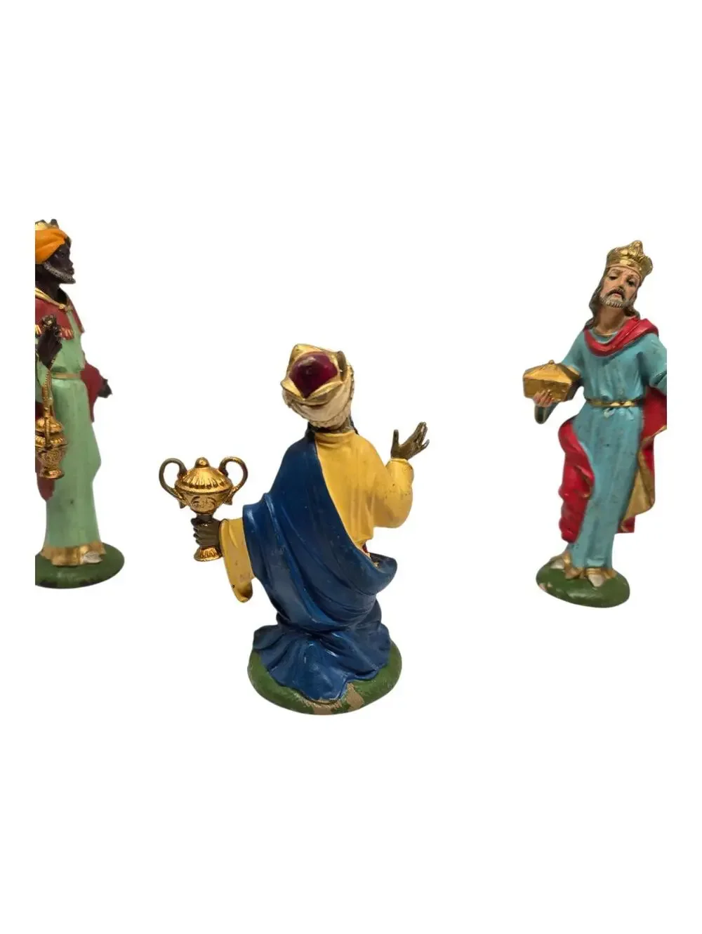 Vintage Fontanini Depose Italy 3 Wisemen Kings Nativity Set Spider mark